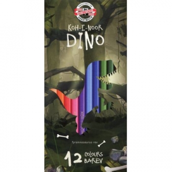 Spalvoti pieštukai 12sp. DINO Koh-I-Noor