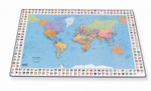 Patiesalas rašymui Bantex su pasaulio žemėlapiu, 44x63 cm