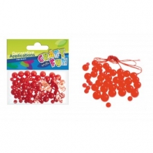 Karoliukai plastikiniai perliukai raudoni 327047