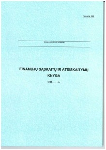 Einamųjų sąskaitų ir atsiskaitymų knyga F292
