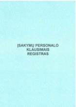 Įsakymų personalo klausimais registras