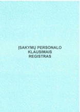 Įsakymų personalo klausimais registras