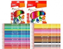Spalvoti pieštukai 24 spalvų Deli Color Emotion