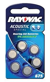 Baterija Acoustic Varta, PR44 , A675, Rayovac 1vnt