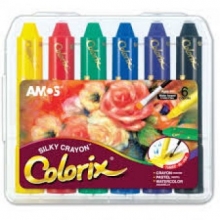 Kreidelės šilkinės 6 spalvų CRX5PC6 AMOS
