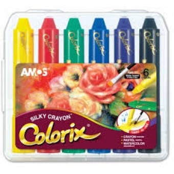 Kreidelės šilkinės 6 spalvų CRX5PC6 AMOS