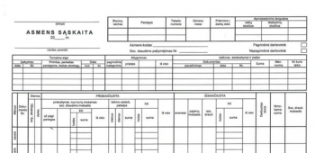 Asmens sąskaita A4 1lapas