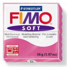 Modeliavimo masė FIMO Soft 57g. Nr. 22 avietinė