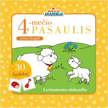 Užduočių knygelė 4-mečio pasaulis pirma knygelė 30 lipdukų
