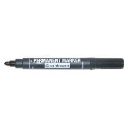 Markeris permanentinis Centropen juodas apvalus, 2,5mm