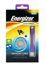Energizer kišeninis USB laidas 8cm, pakabukas violetinės sp.