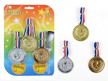 Prizinių vietų medalių rinkinys 3vnt