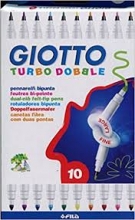 Flomasteriai FILA GIOTTO TURBO Dobble, dvipusiai, 10sp.