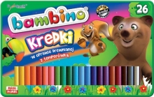 Stori spalvoti pieštukai 26 spalvos +drožtukas Bambino