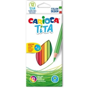 Spalvoti pieštukai TITA CARIOCA, 12sp. plastikiniai