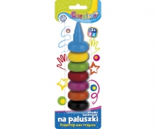 Vaškiniai pieštukai 7 spalvų dedasi ant pirštų ASTRA