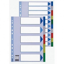 Plastikiniai spalvoti skiriamieji lapai ESSELTE 5sp., A4