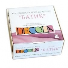 Akrilinių dažų rinkinys 9 sp. 50 ml. (šilkui) BATIK DEKOLA