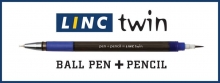 Tušinukas su pieštuku Linc Twin 0,5mm mėlynas