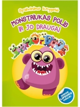 Spalvinimo knygelė Monstriukas Polis ir jo draugai