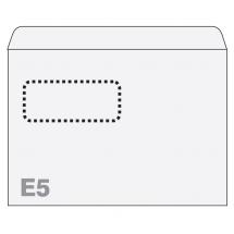 Vokai POSTFIX E5, su langeliu 25vnt.156x220mm. balti su nuplėšiama juostele