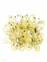 Dekoratyviniai drugeliai 5 cm, 10 vnt., geltoni