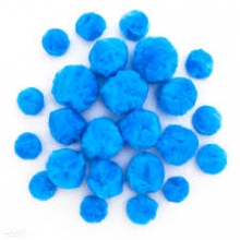 Akriliniai burbuliukai, mėlyni, 24 vnt.