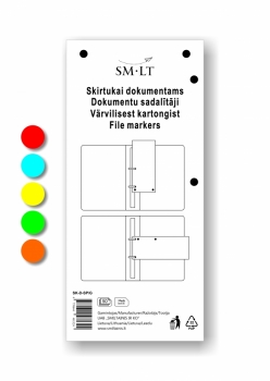 Skirtukai dokumentams raudona sp. 50vnt