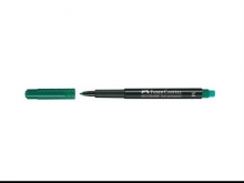 Permanentinis rašiklis Faber-Castell Multimark M, su trintuku, 1,0 mm, žalios spalvos