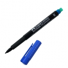 Permanentinis rašiklis Faber-Castell Multimark M, 1,0 mm, su trintuku, mėlynos spalvos