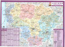 Lietuvos žemėlapis A4, 1cm - 15km