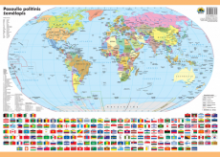 Pasaulio politinis žemėlapis 60x42 cm