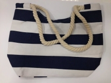 Krepšys dryžuotas mėlynas baltas