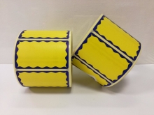 Lipnios etiketės stačiakampės 52x30 mm - 500vnt mėlyna - geltona